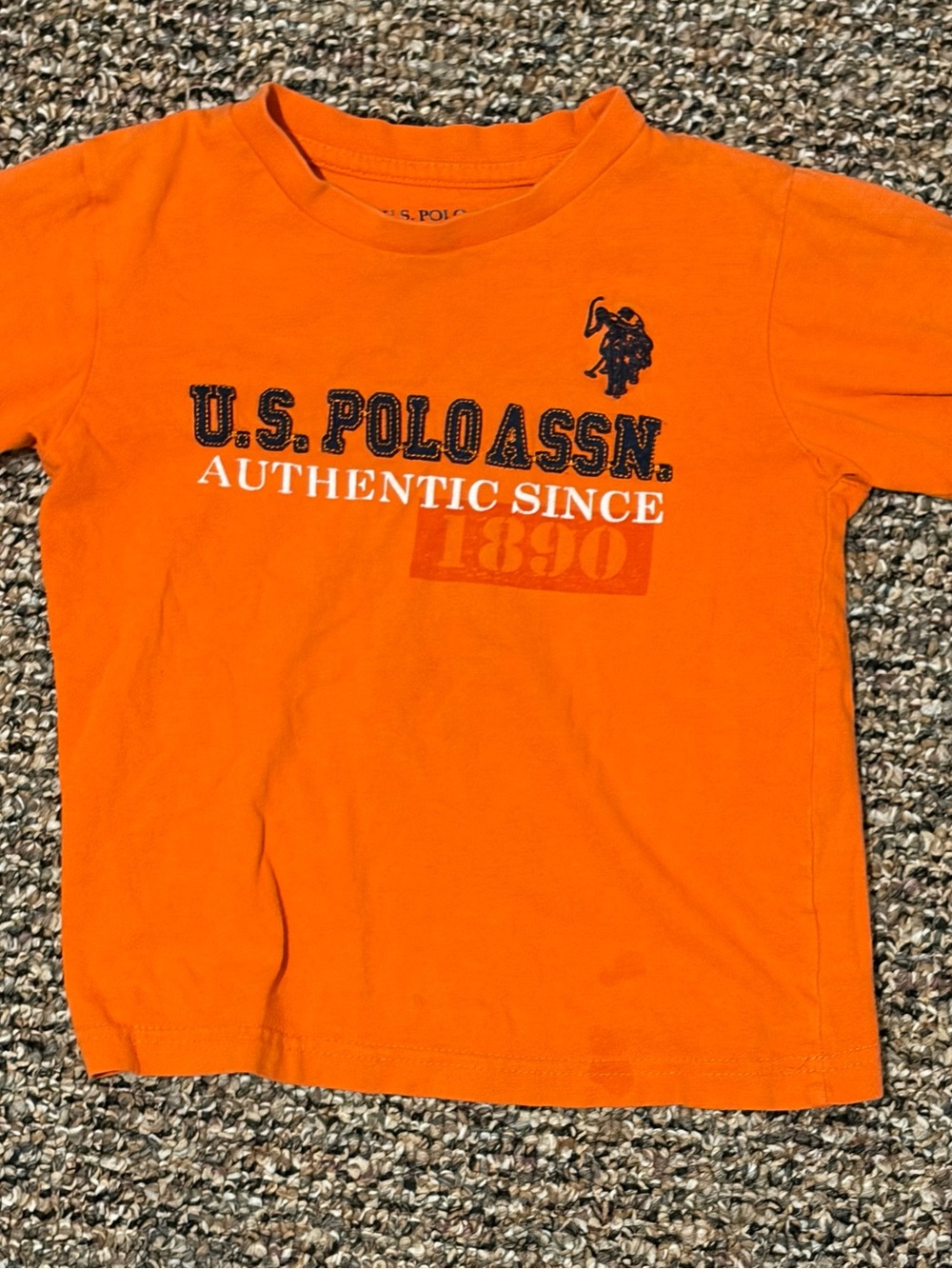U.S. Polo Assn. Bright Orange Logo Graphic Tee